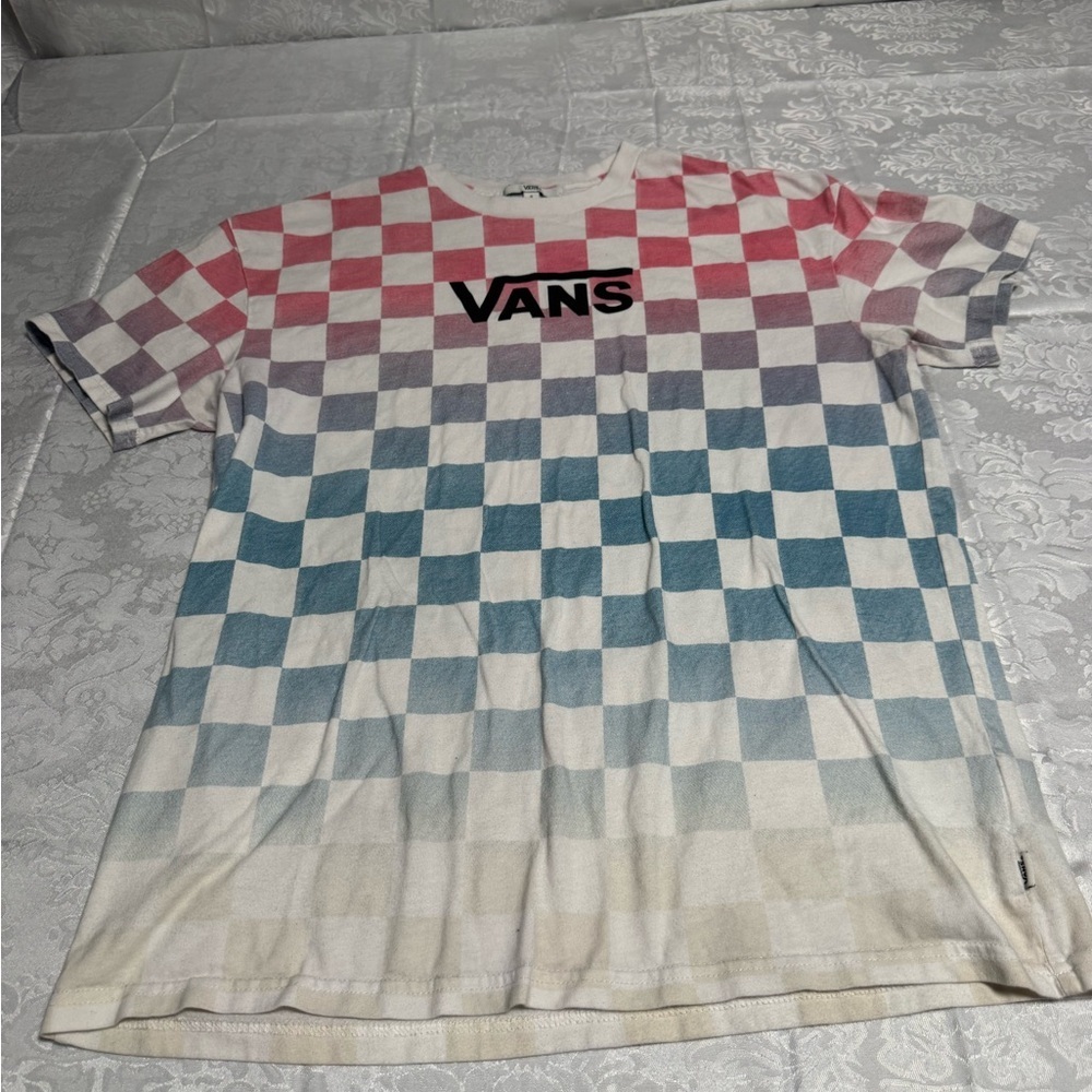 Vans Skater Checkered Tee in white and multicolor